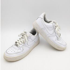 Nike Air Force 1 '07 Low Triple White Sneakers Shoes Women's Size US7.5 EU38.5